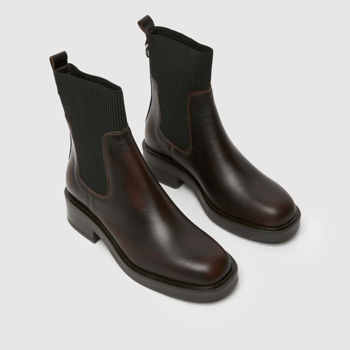 Schuh Constance bőr chelsea csizma barna színben