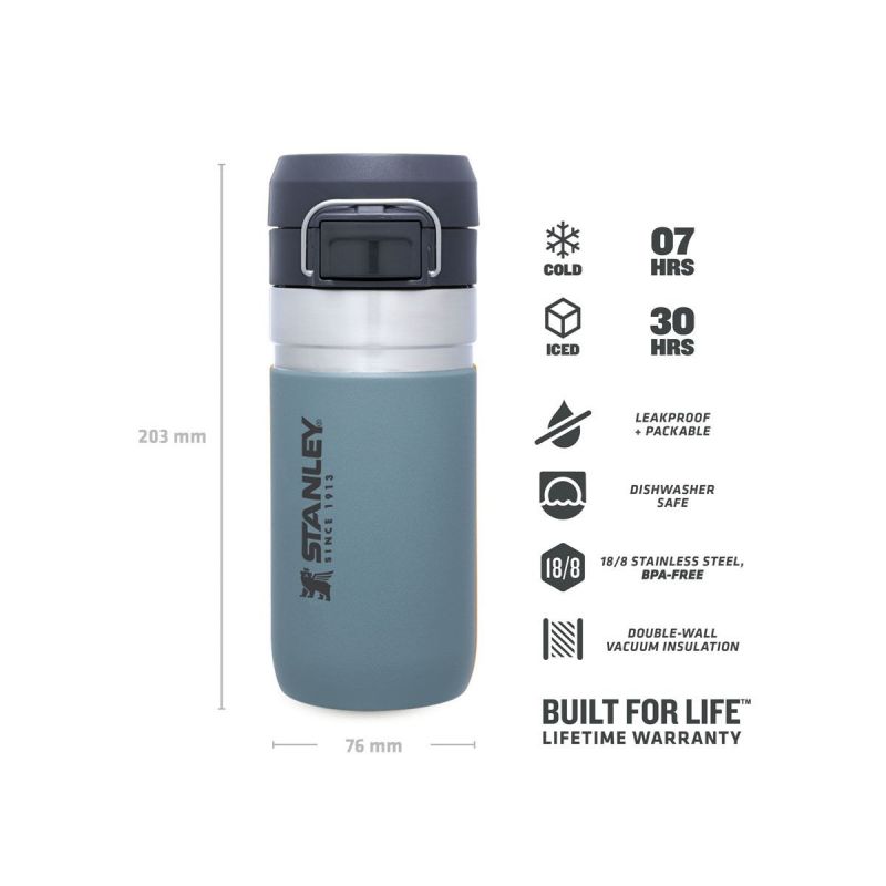 Stanley Thermoflasche, Go Quick Flip Wasserflasche 16oz \/ 470ml Shale