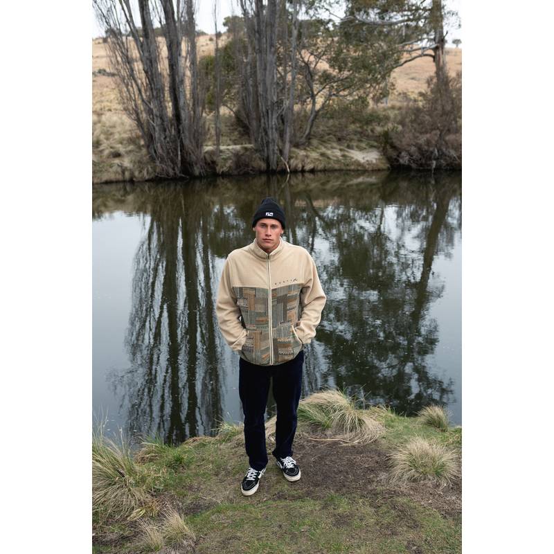 RUSTY SHAG PANELED FULL ZIP FLEECE Fleecejacke Herren