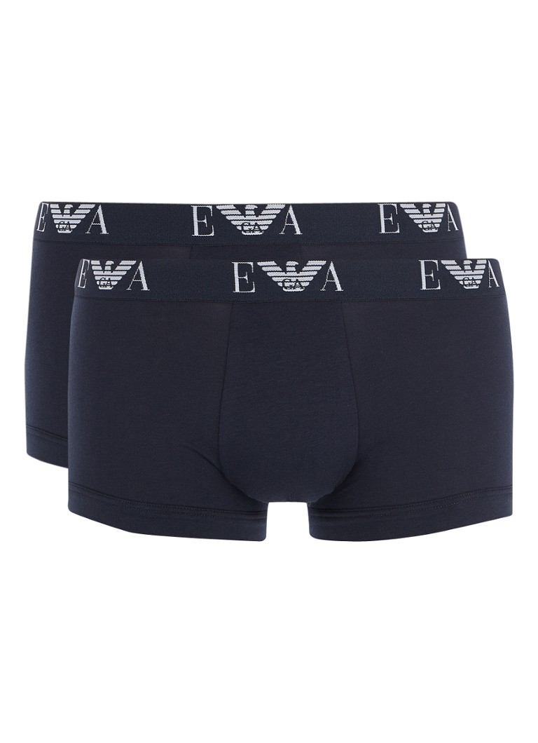 Boxer Emporio Armani Trunk, tinta unita, confezione da 2