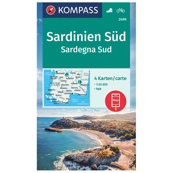 Kompass - Sardinien Süd - Wanderkarte