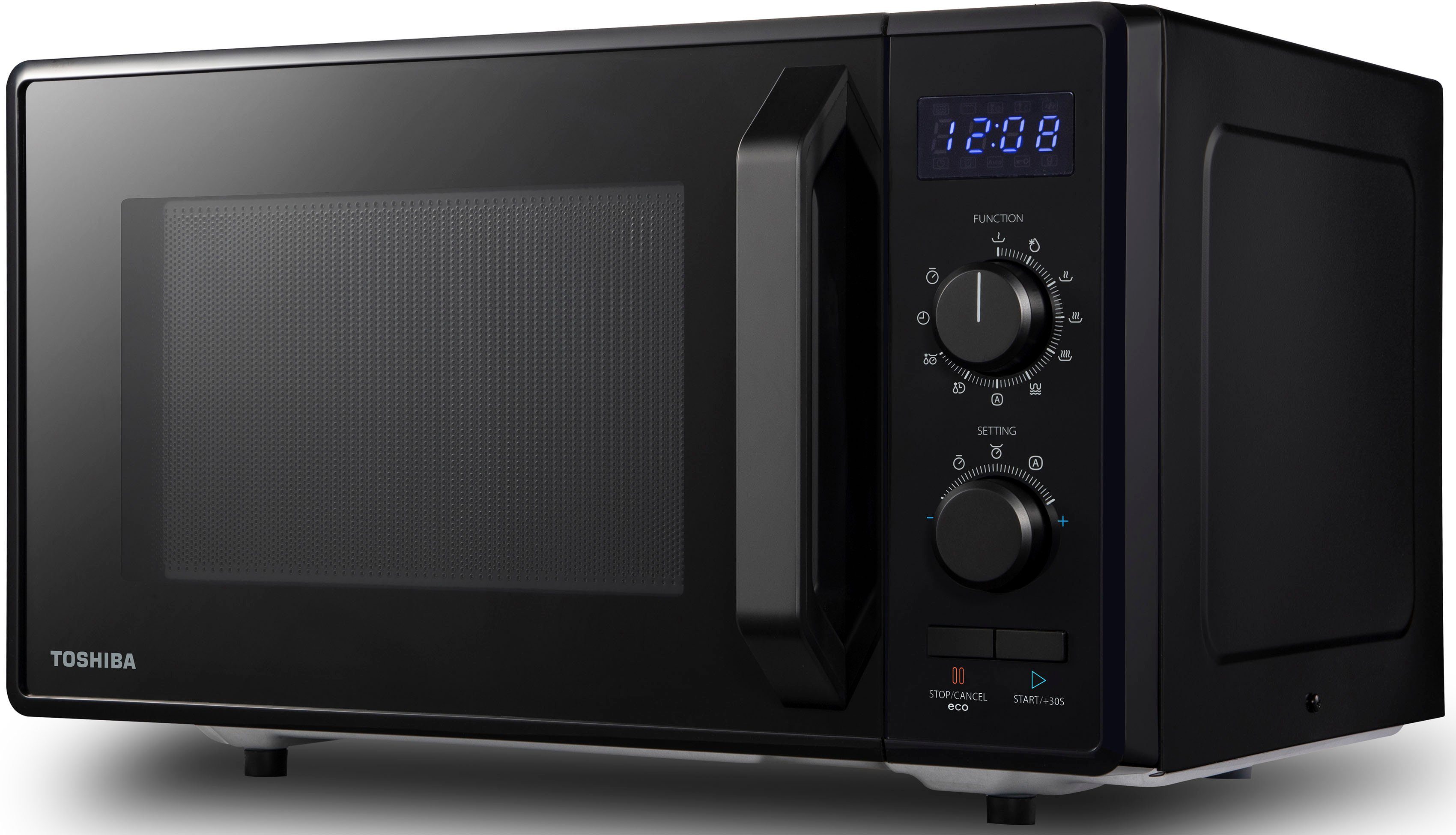 Toshiba Mikrowelle MW2-AG23PF(BK), Grill und Heißluft, Mikrowelle, 23 l