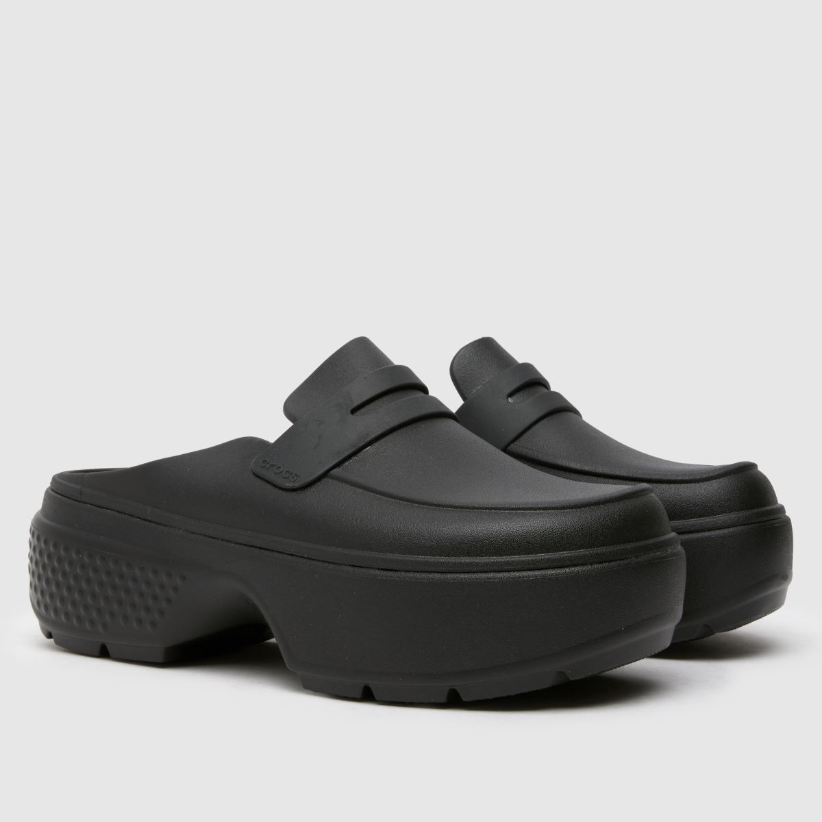 Crocs Stomp mokaszin fekete színben