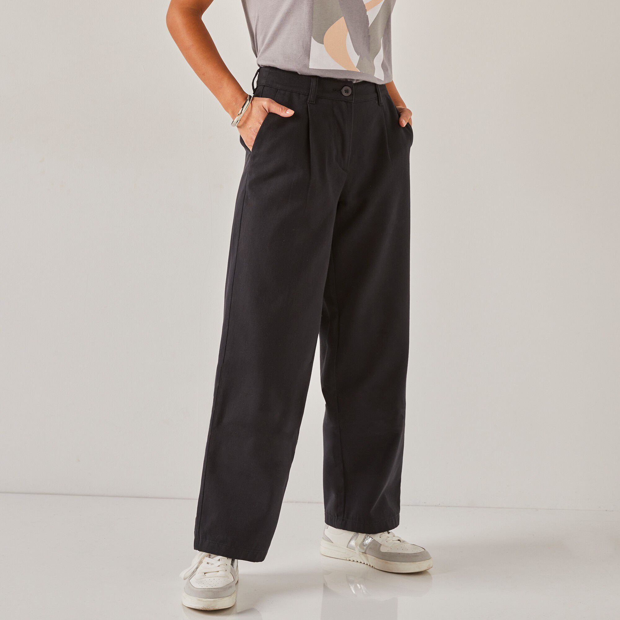 Pantalon droit large, spéciale petites