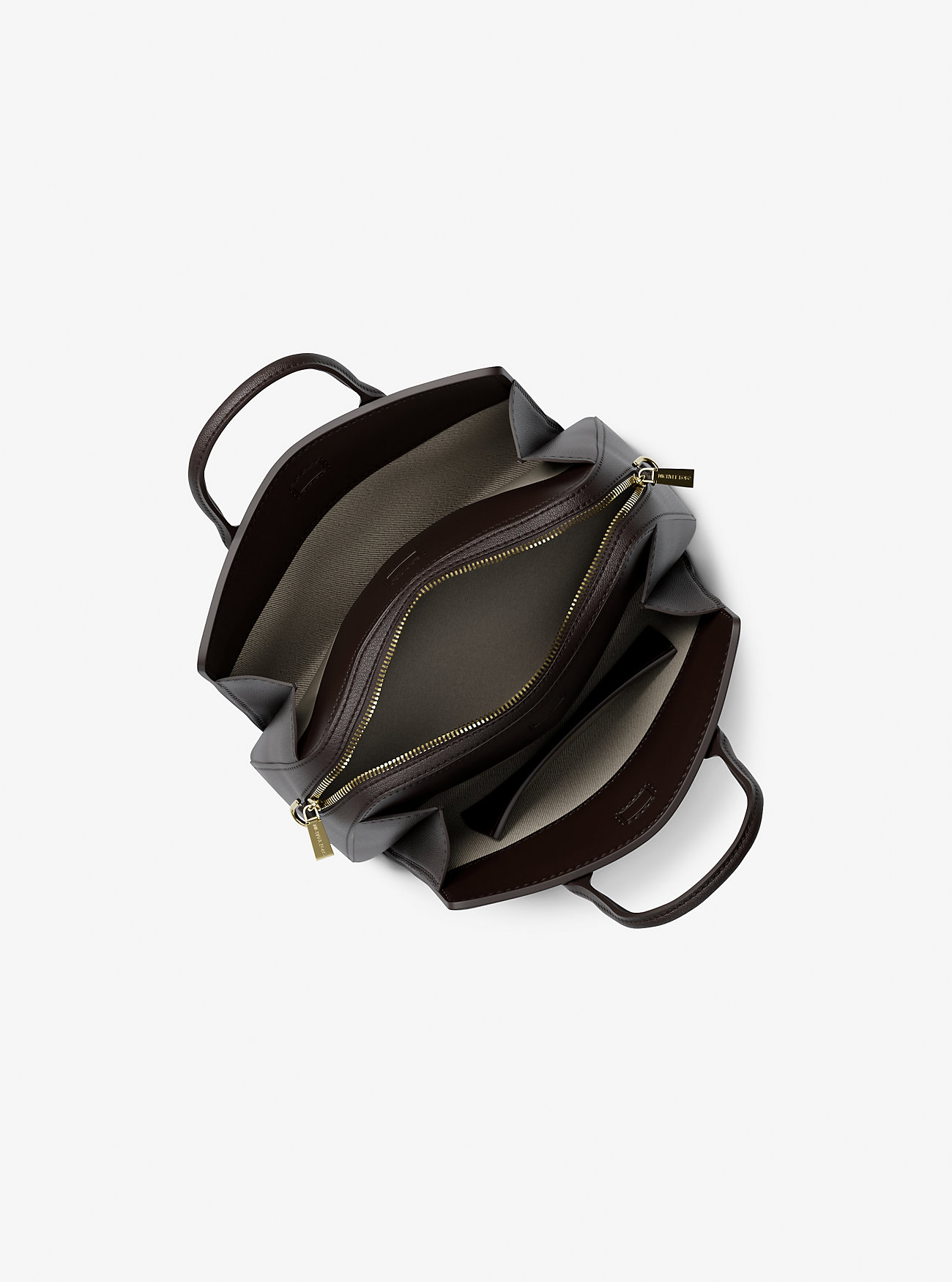 Laila Small Pebbled Leather Satchel - CHOCOLATE