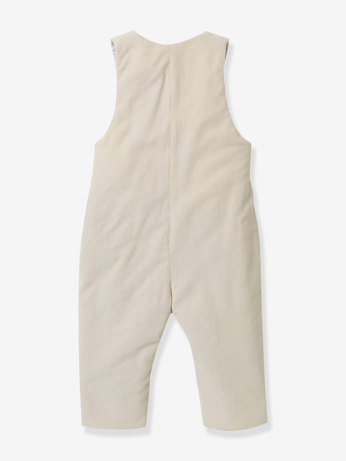 Salopette bébé en velours CYRILLUS beige