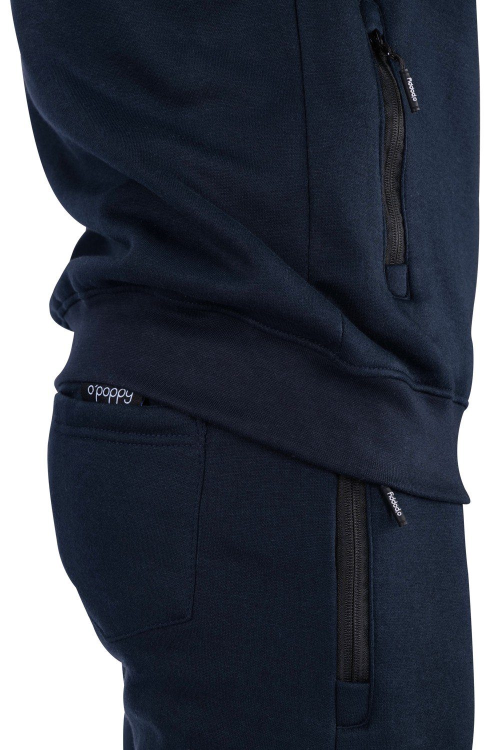O'Poppy Jogginganzug Herren dunkelblau (2-tlg), mit Kapuze und Taschen mit Reißverschluss