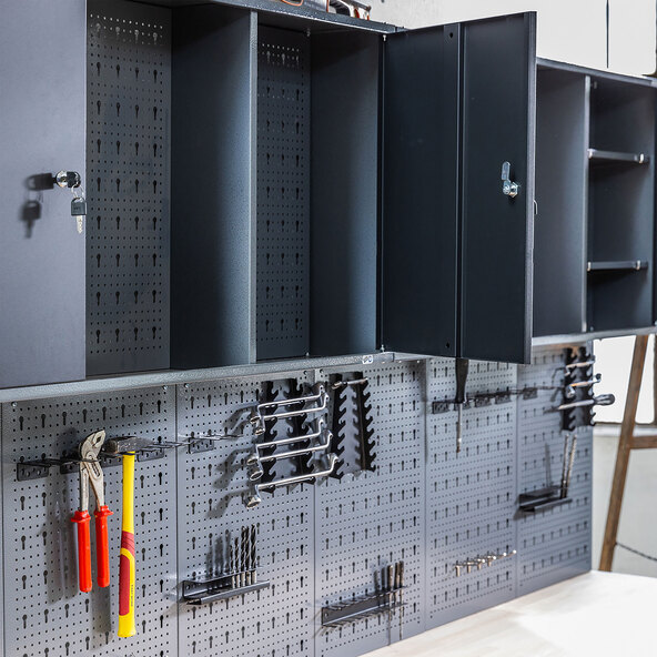 Werkstatt-Set Klaus, 2 Schränke, 240 cm