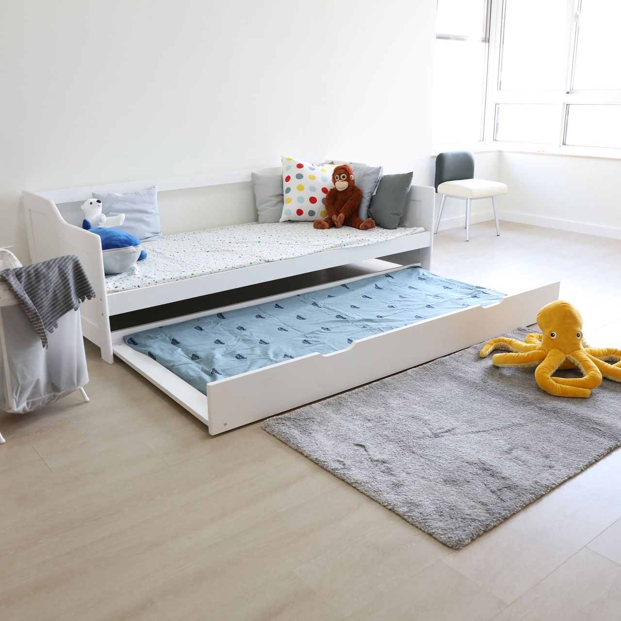Better Home Funktionsbett ca. 90 x 200 cm ausziehbares Bett inkl. Lattenrost weiß