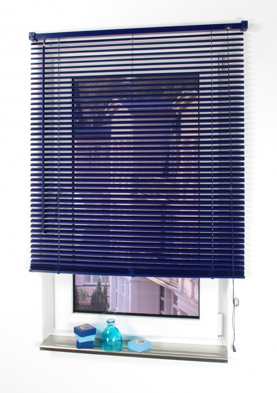 Bella Casa Kunststoff-Jalousie, blau, 160 x 100 cm