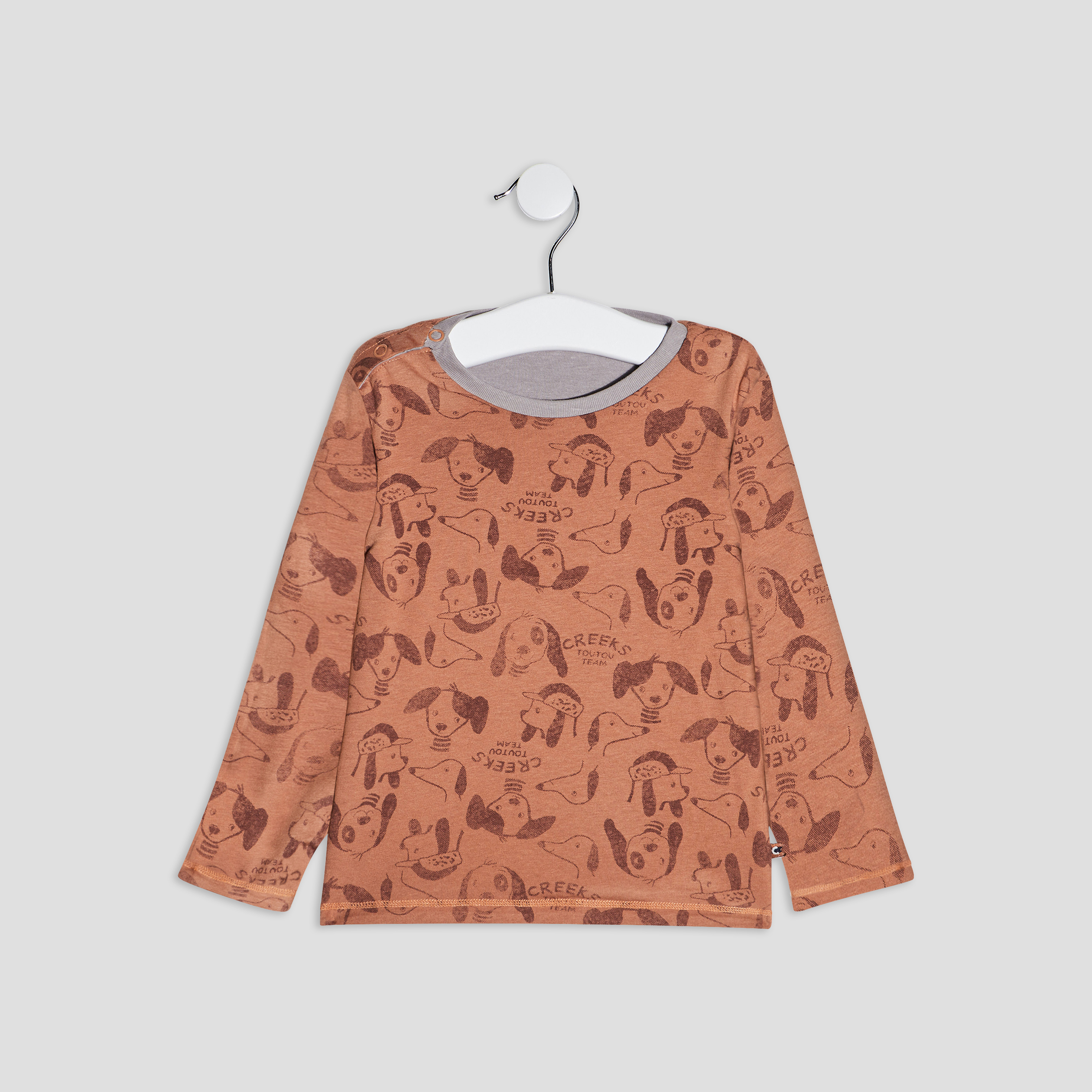 T-shirt manches longues gris bébé garçon | La Halle