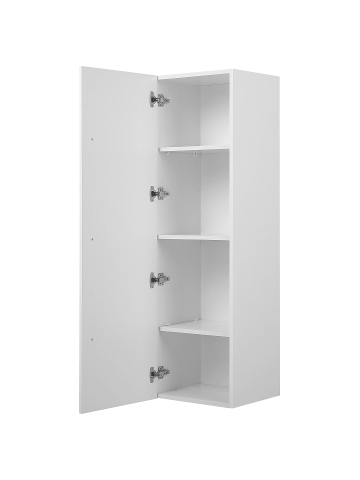 Beliani Badezimmerschrank MATARO in Weiß/Silber - (W) 40 x (H) 132 x (L) 35 cm günstig kaufen onesize
