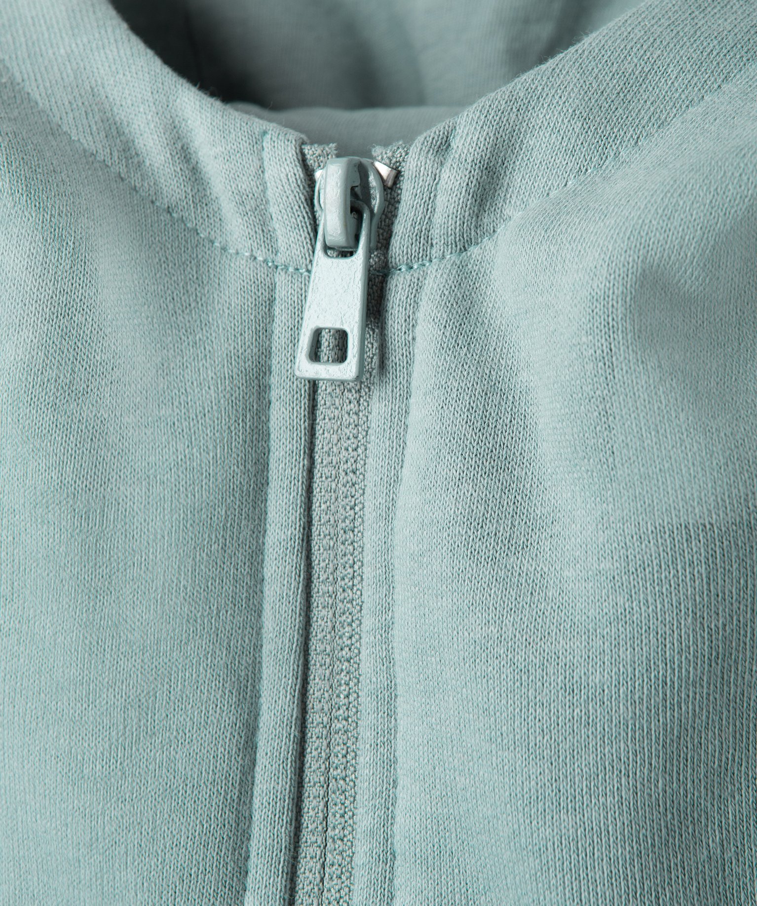 Sweat Garçon en molleton avec col zippé et capuche vert | GEMO
