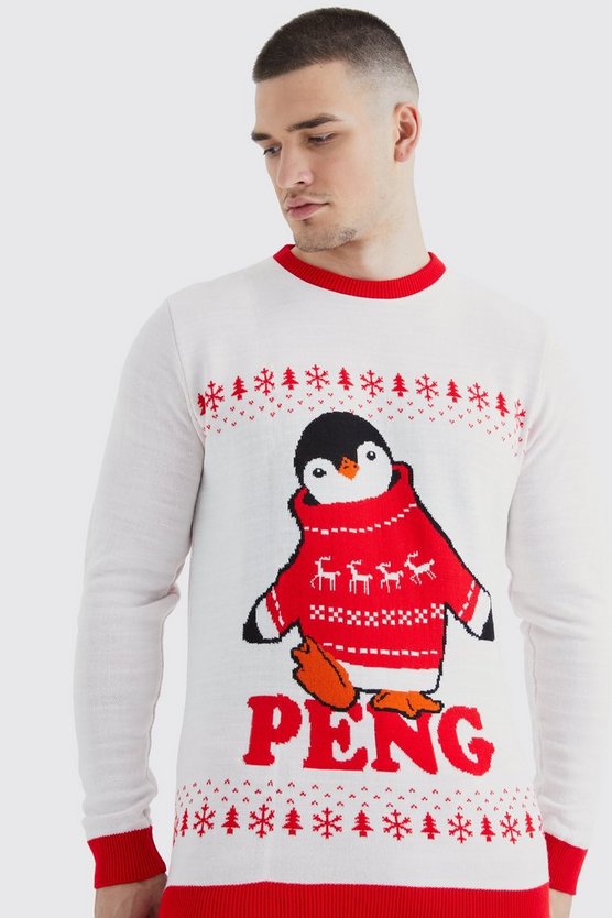 Tall Peng Pinguin Weihnachtspullover