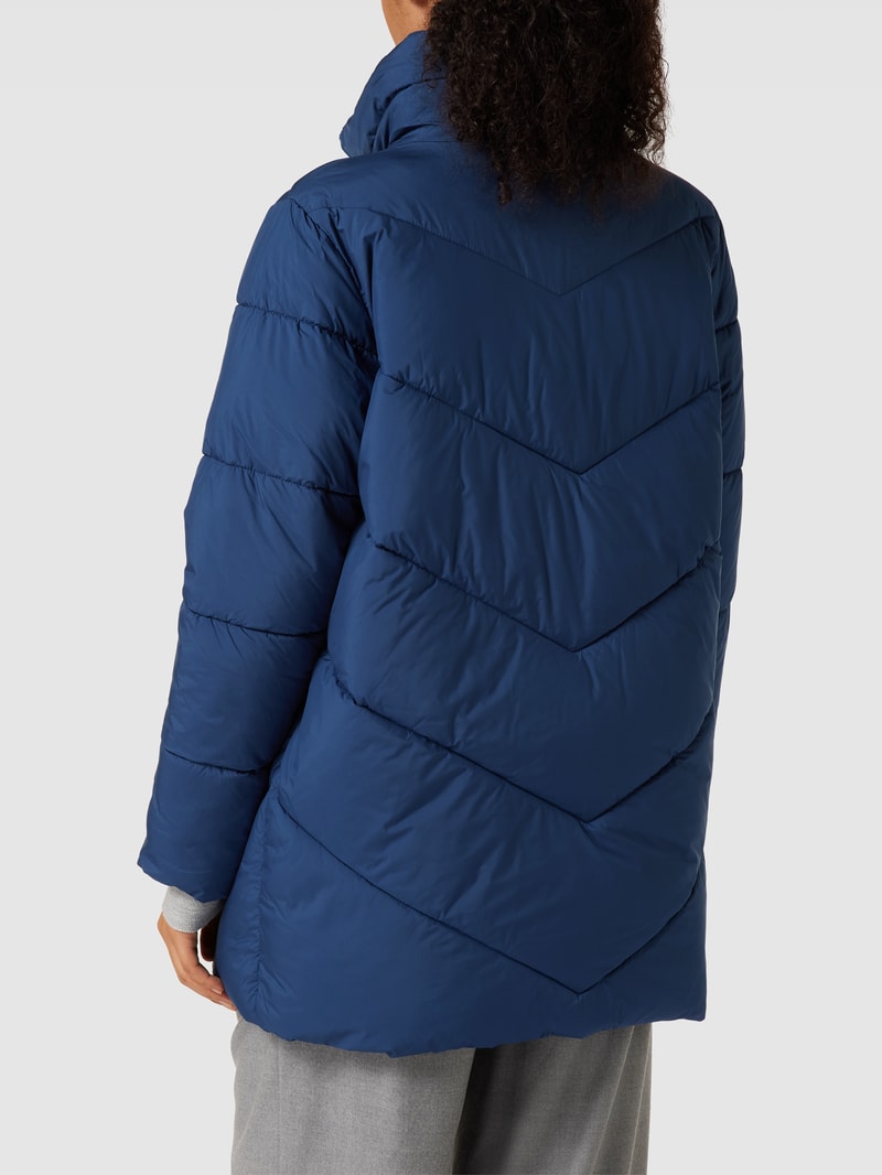 Steppjacke mit Stehkragen in dunkelblau