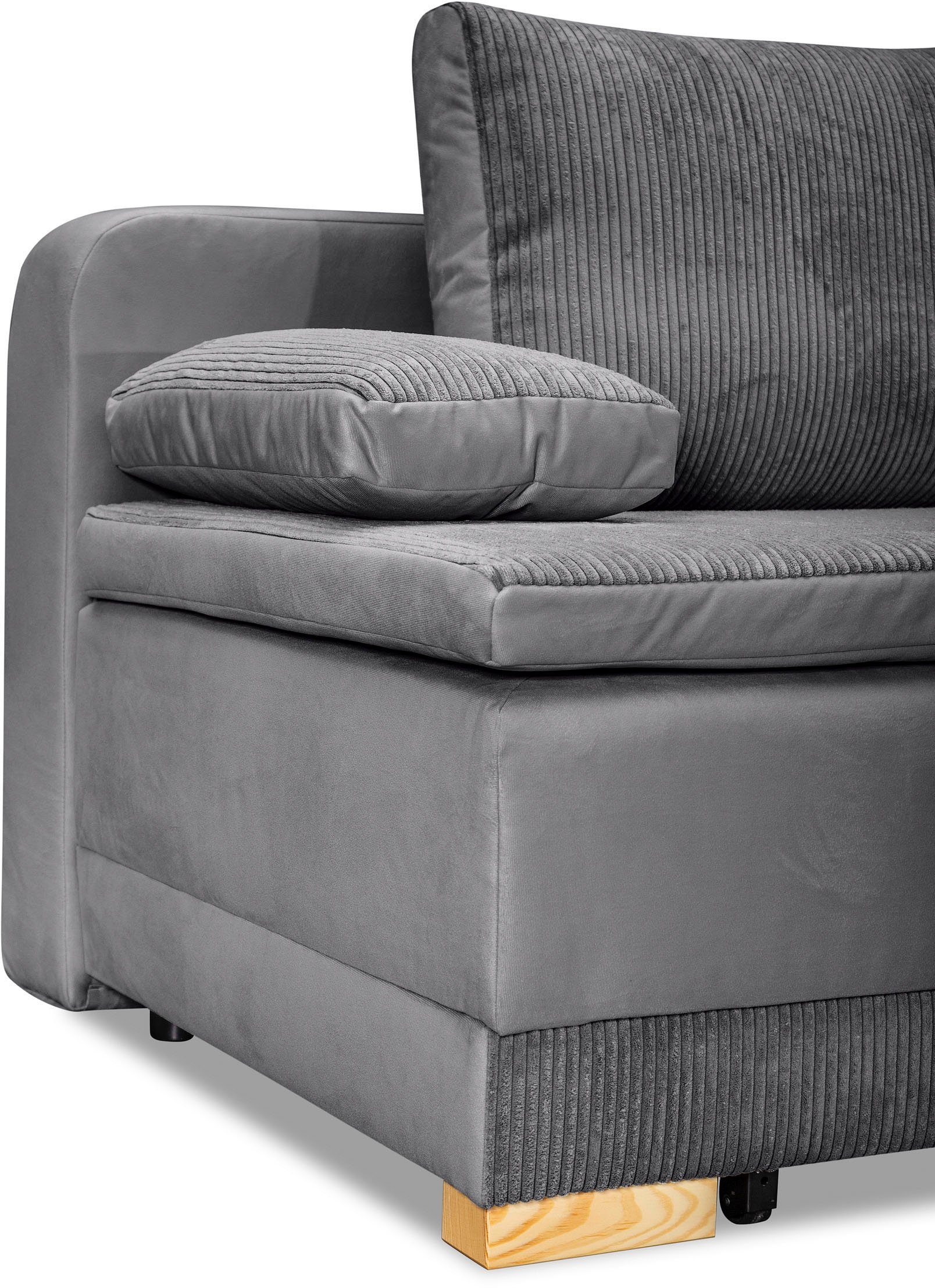 INOSIGN Schlafsofa Ben, mit Boxspringaufbau, Bettfunktion & Bettkasten, Dauerschlafsofa