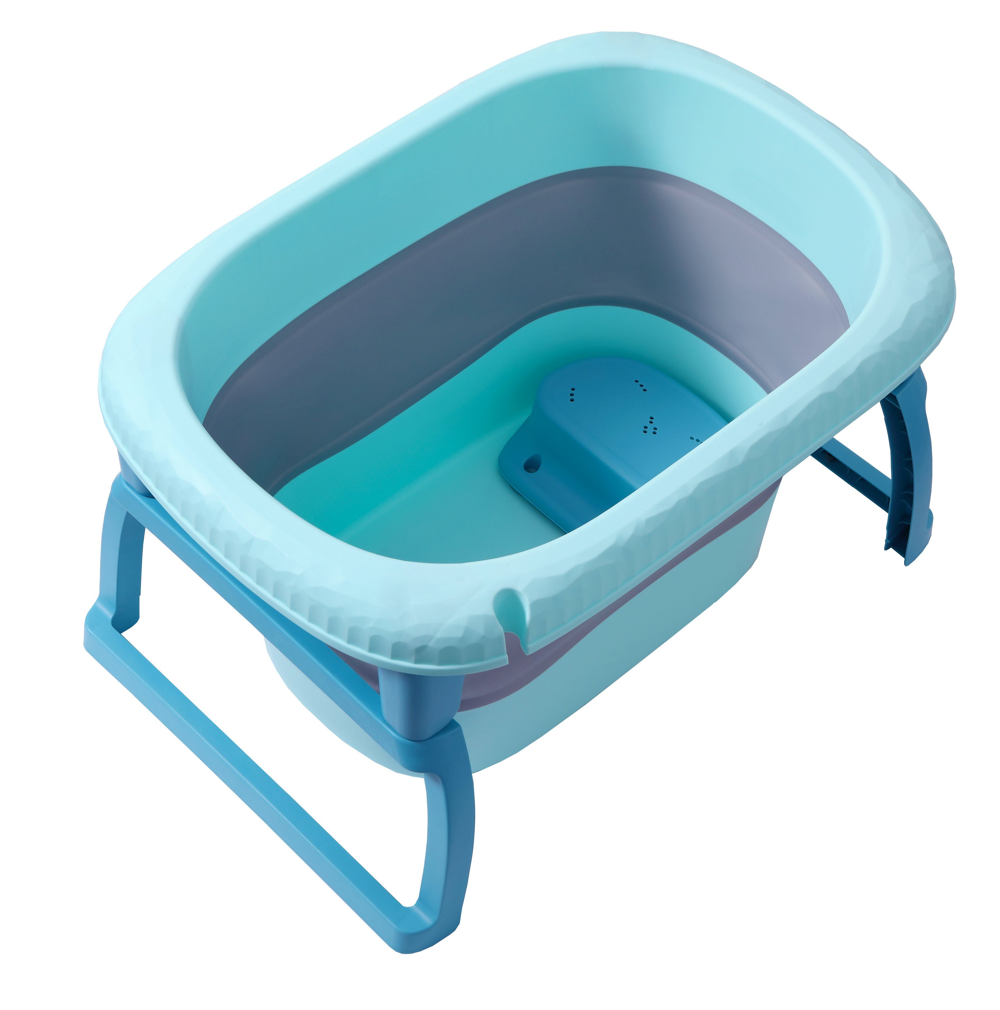FOXSPORT Babybadewanne 3 in 1 Faltbare Badewanne für Kleinkinder & Kinder, Haustier, (Tragbare Badewanne für Dusche, Kinder Summer Schwimmbad), Wanne mit Badewannensitz für 3-6 Jahre und Duschrille für 0-3 Jahre