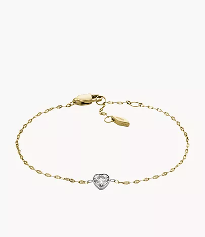Fossil Gliederarmband Sadie Tokens Of Affection Edelstahl Bicolor