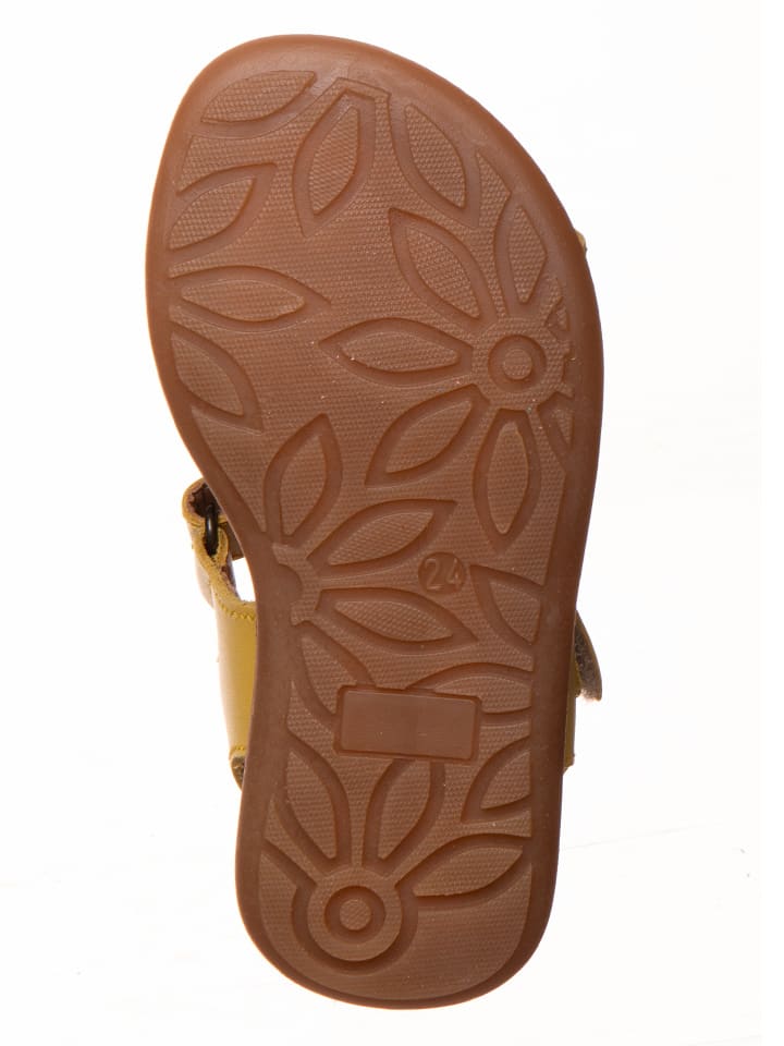 kmins Leder-Sandalen in Gelb günstig kaufen