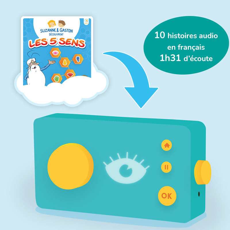 Album audio Suzanne et Gaston découvrent les 5 sens Lunii