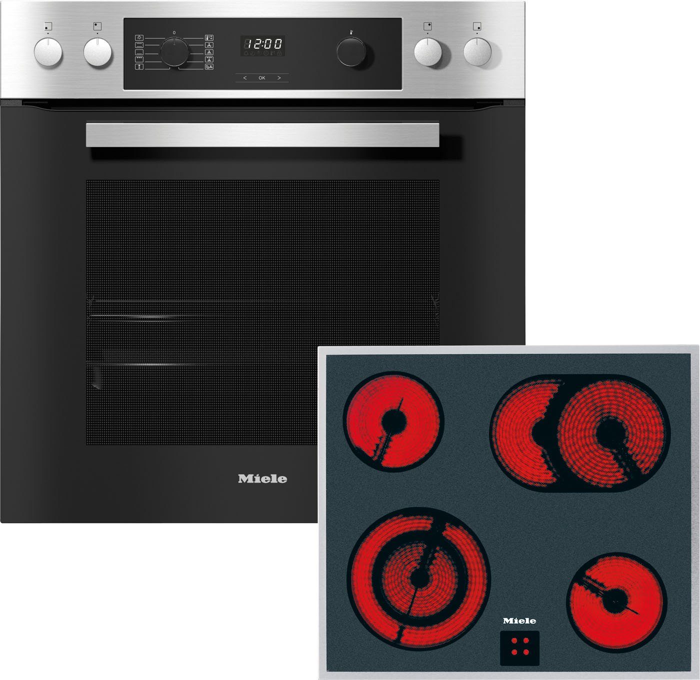 Miele Elektro-Herd-Set TwinSet Comfort H 2269-1 E mit KM 6003 LPT, mit Vollauszug