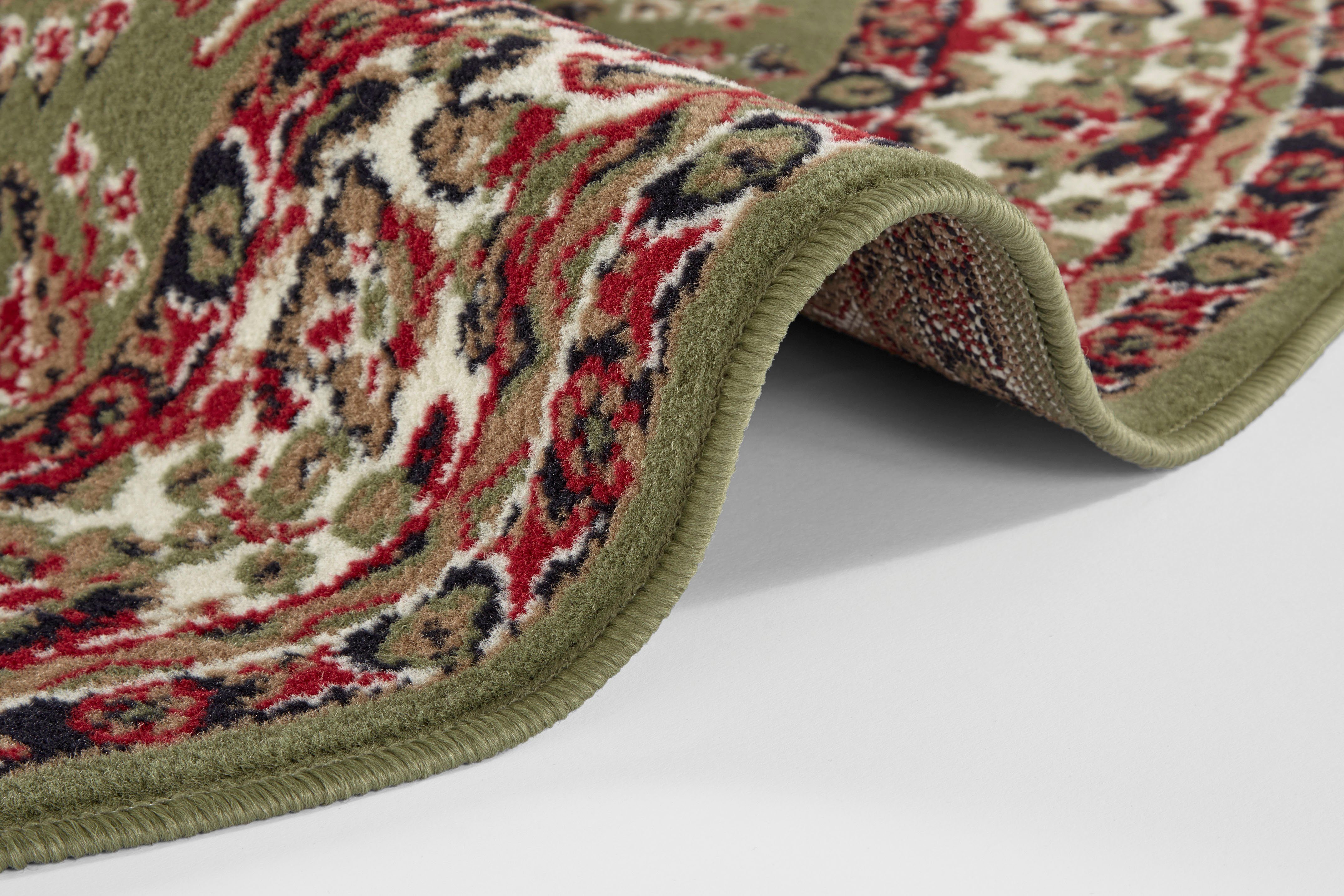 Teppich Halton, Home affaire, rund, Höhe: 8 mm, Kurzflor, Orient Optik, mit Bordüre, robust, pflegeleicht, gekettelt