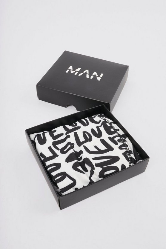 Boxershorts mit Love-Print und Geschenkbox