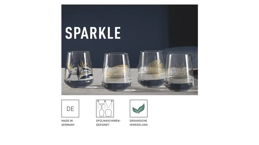 RITZENHOFF Allround-Glas Sparkle 2er Set #3 #4 Ritzenhoff Design Team 2023 Gold