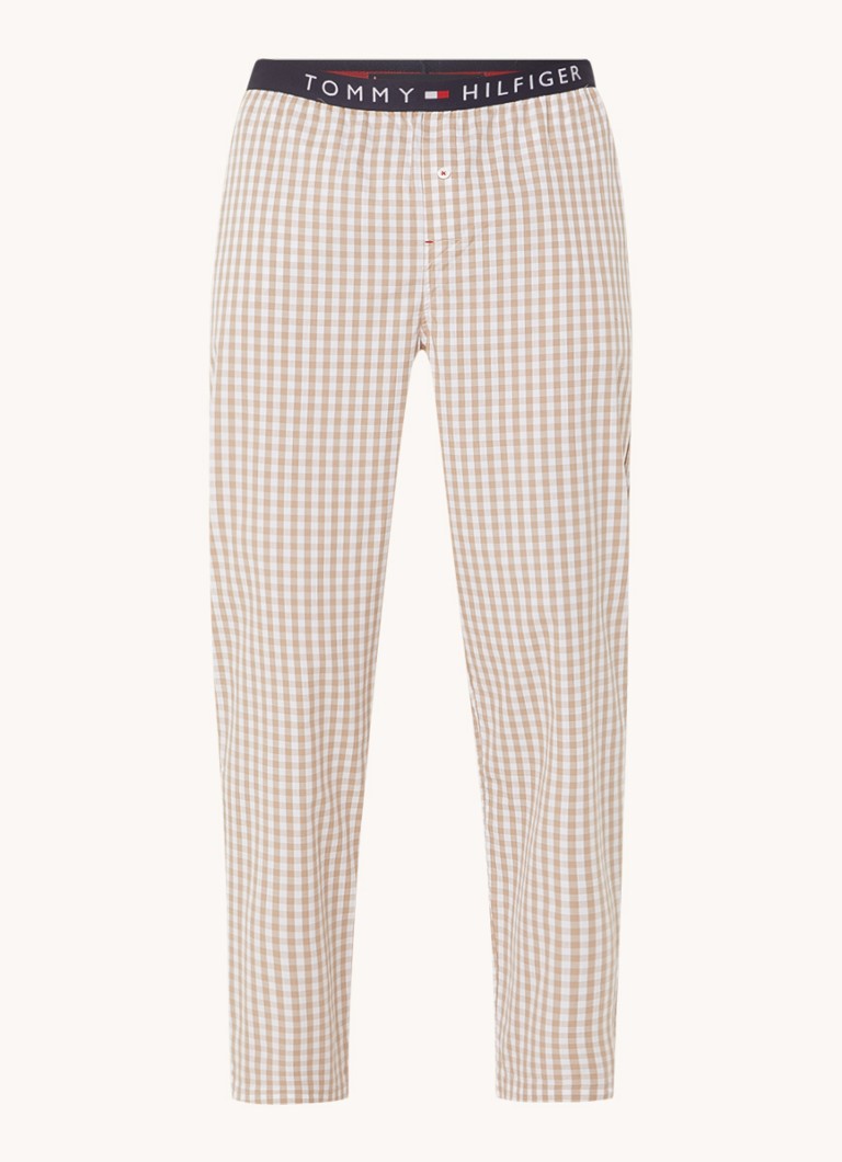 Bas de pyjama Tommy Hilfiger à carreaux et bande logotée