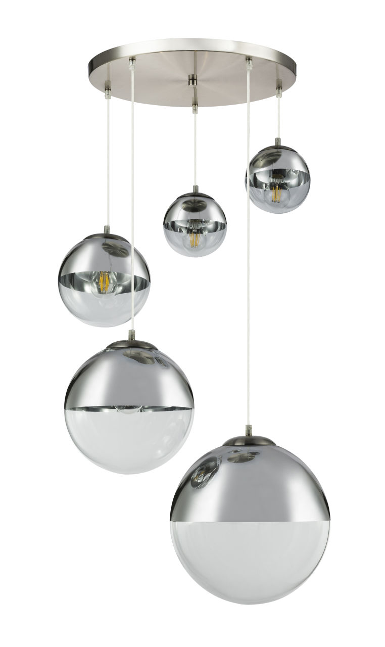 Globo Lighting - VARUS - Hängeleuchte Metall Nickel matt, 3x E27