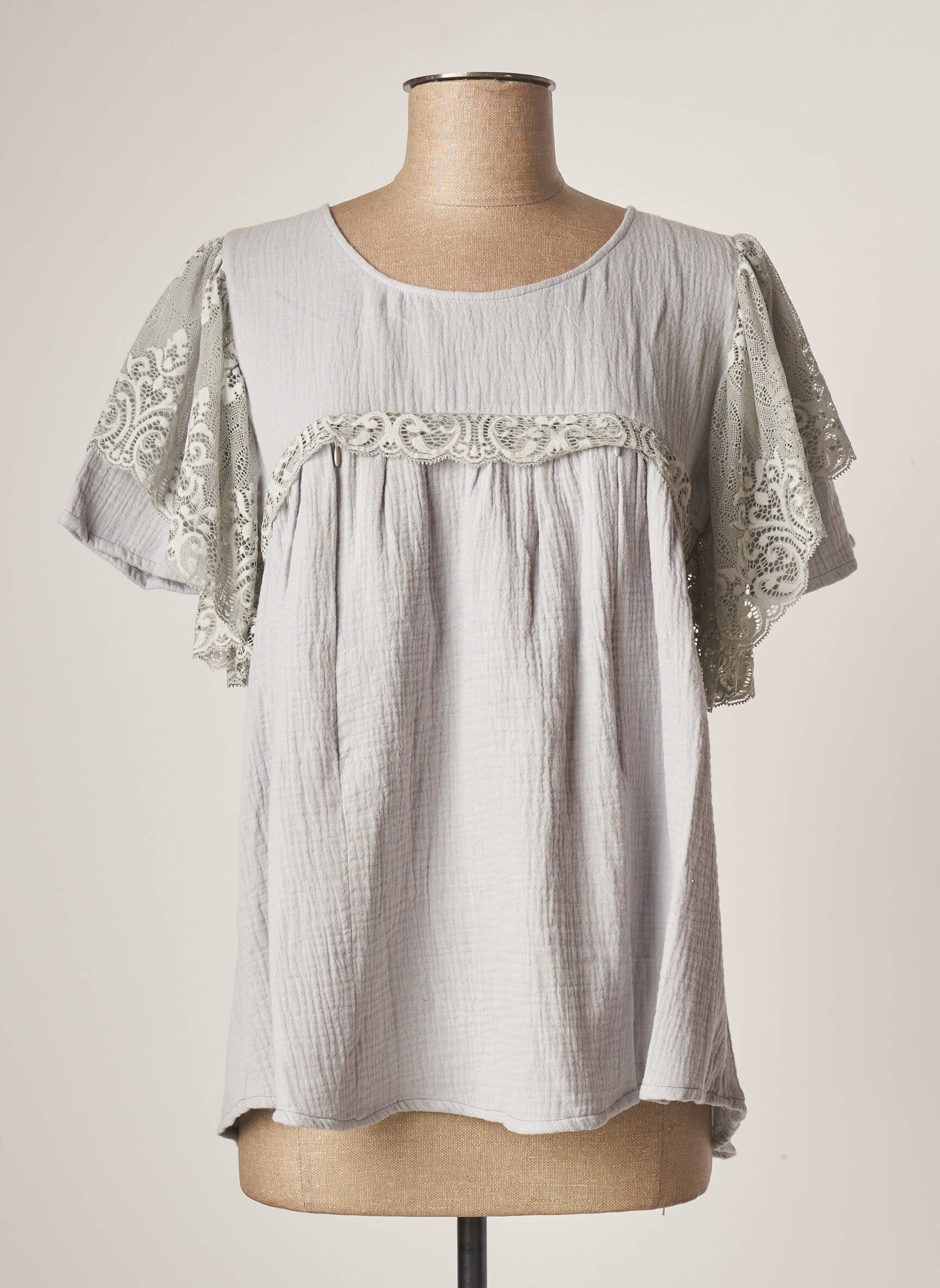 Latte Chemisiers Maternite Femme couleur gris