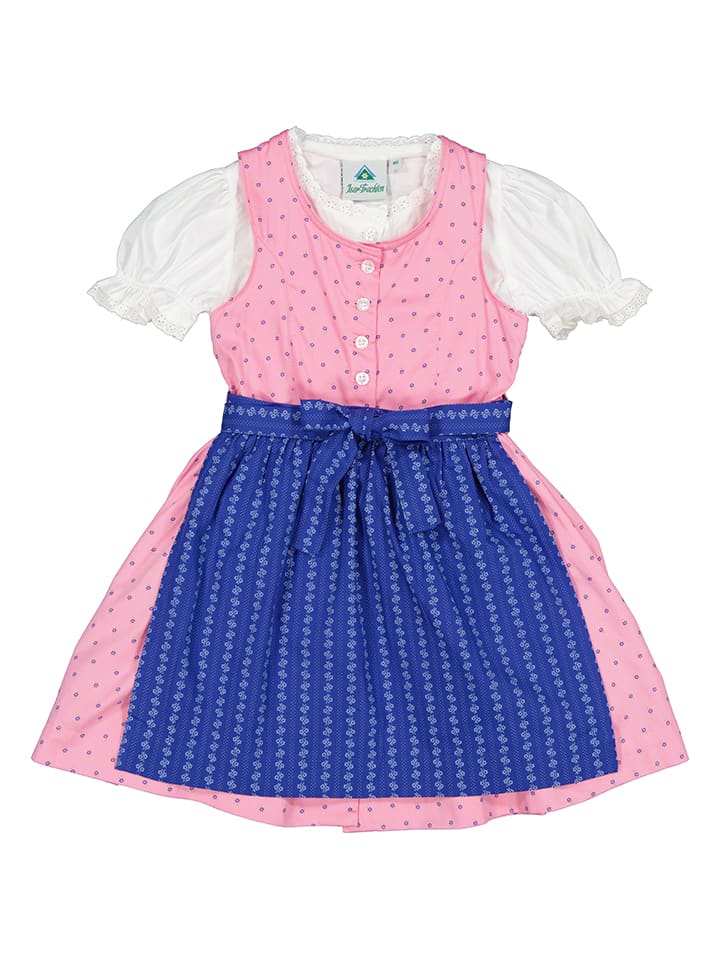 Isartrachten Dirndl in Rosa/ Blau günstig kaufen