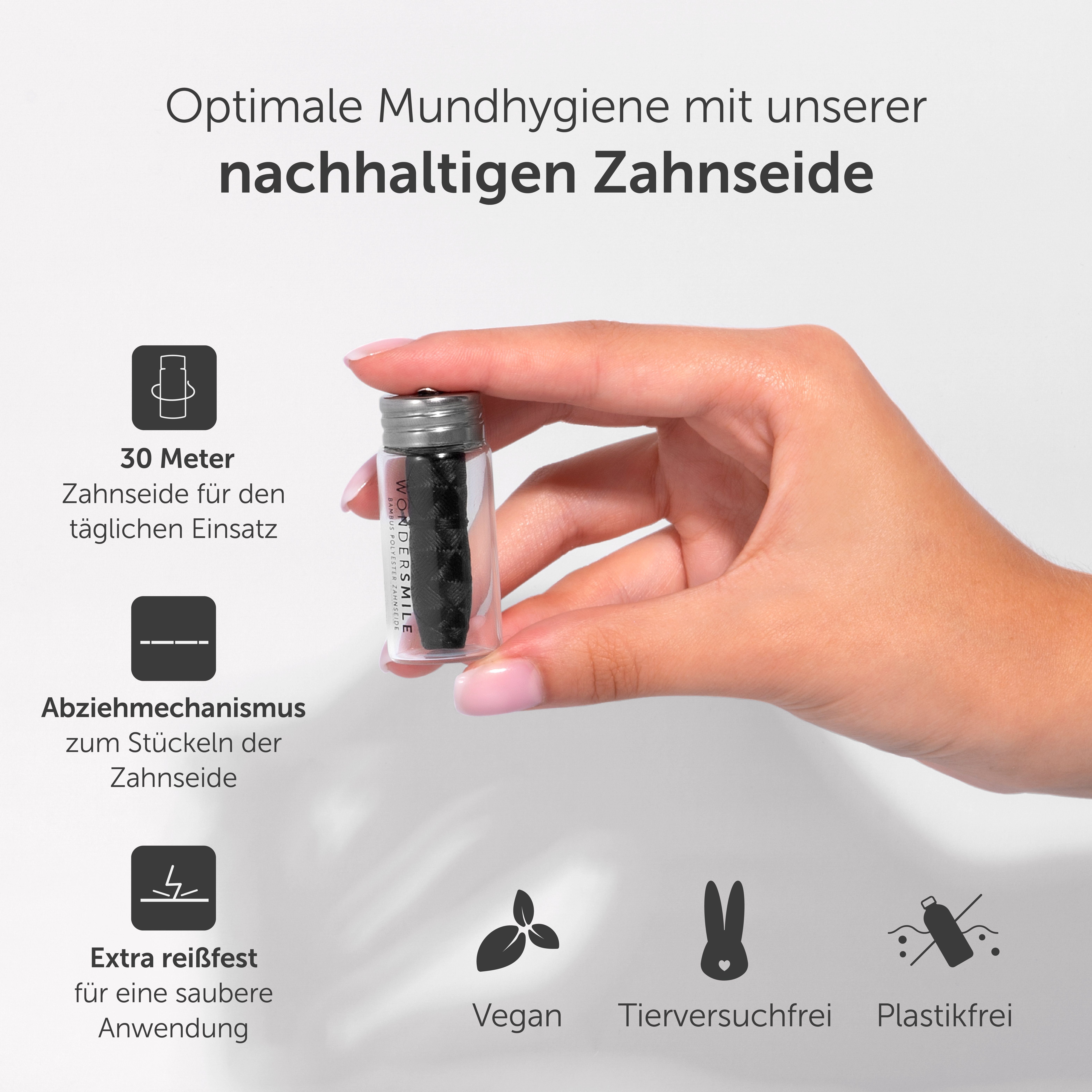 Wondersmile Schallzahnbürste Pro Travel Care Bundle, Aufsteckbürsten: 1 St., inkl. Reiseetui & Zahnpasta, Integrierter Zungenreiniger
