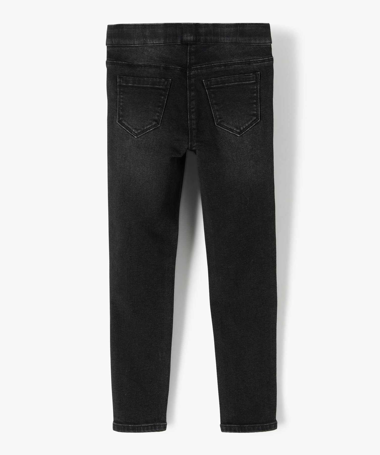 Jegging fille légèrement délavé noir | GEMO