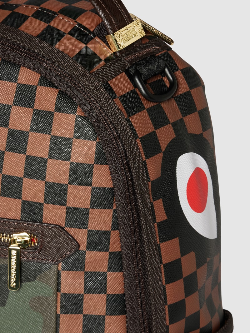 Rucksack mit Allover-Muster Modell 'SIP CAMO ACCENT' in mittelbraun