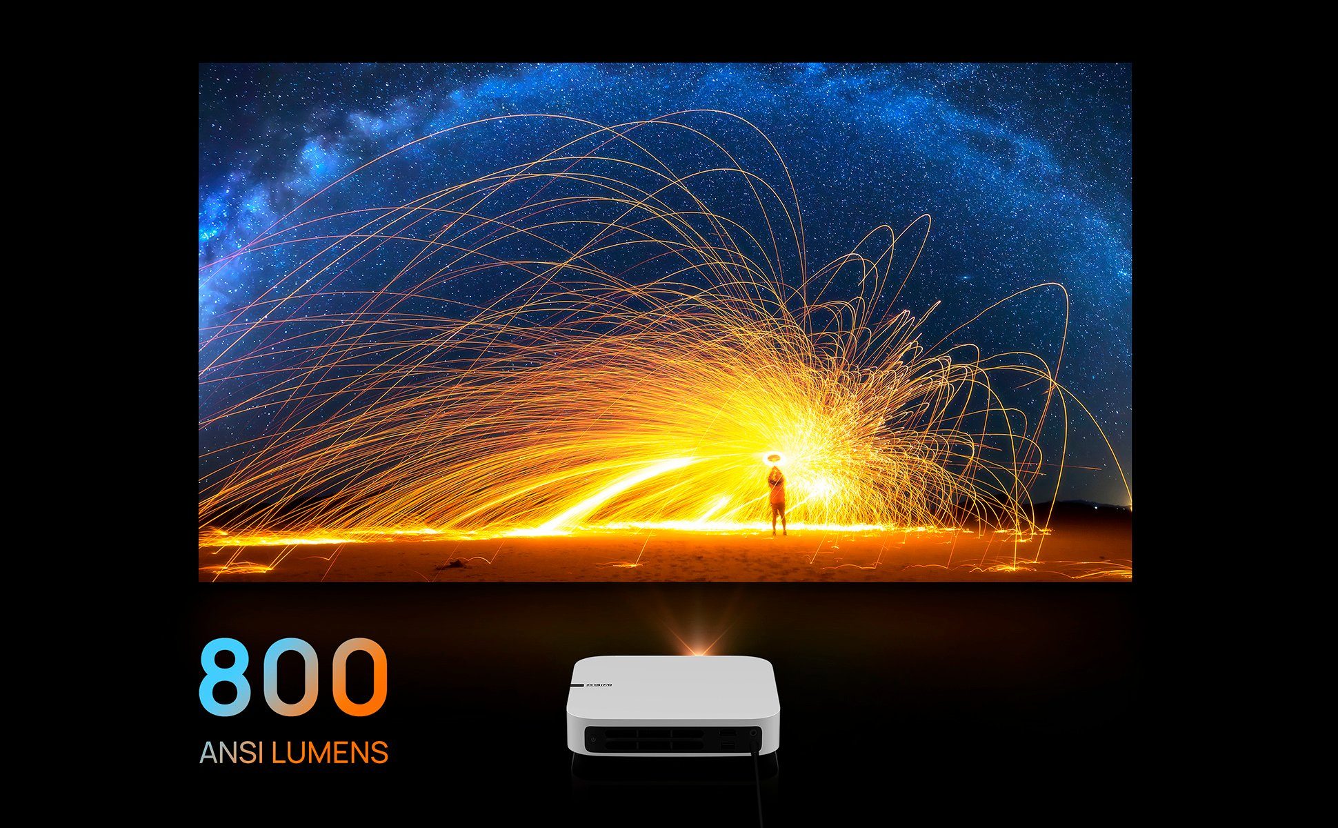 XGIMI Elfin Beamer (800 lm, 1920 x 1080 px, Smart Beamer, FullHD, 800 ANSI-Lumen, auto. Keystone)