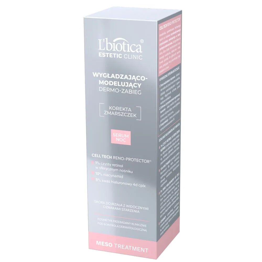 L'biotica Estetic Clinic Meso Treatment lyginamoji ir formuojamoji dermoterapijos naktinis serumas