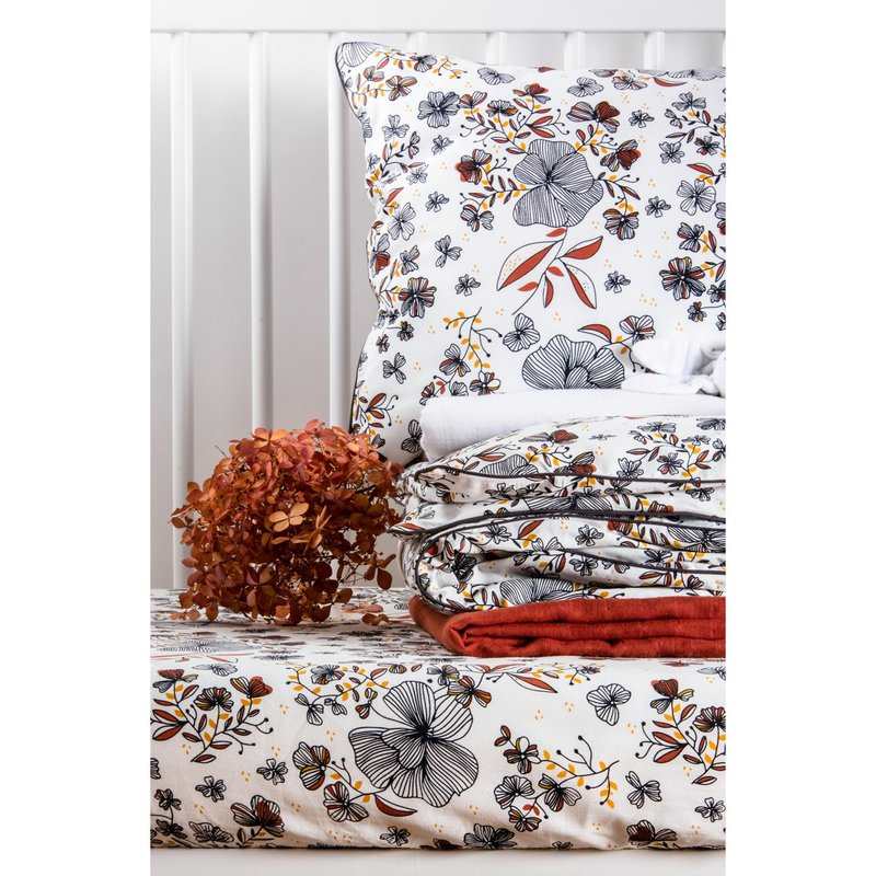 Drap housse Coton Bio Flora- Lit bébé