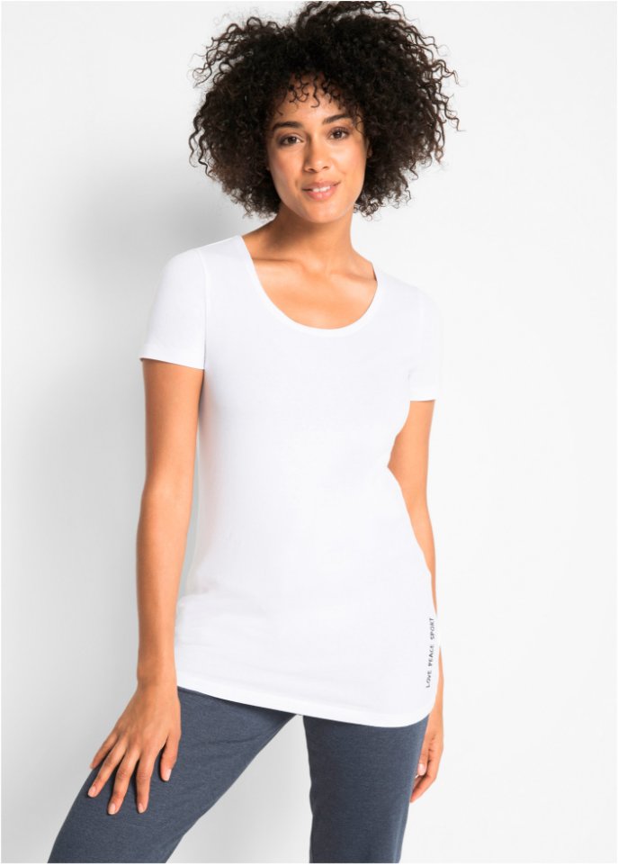 Sport-Longshirt mit Baumwolle (2er Pack)