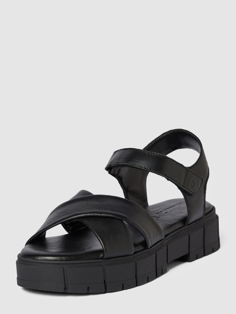 Sandalen mit Plateausohle in schwarz
