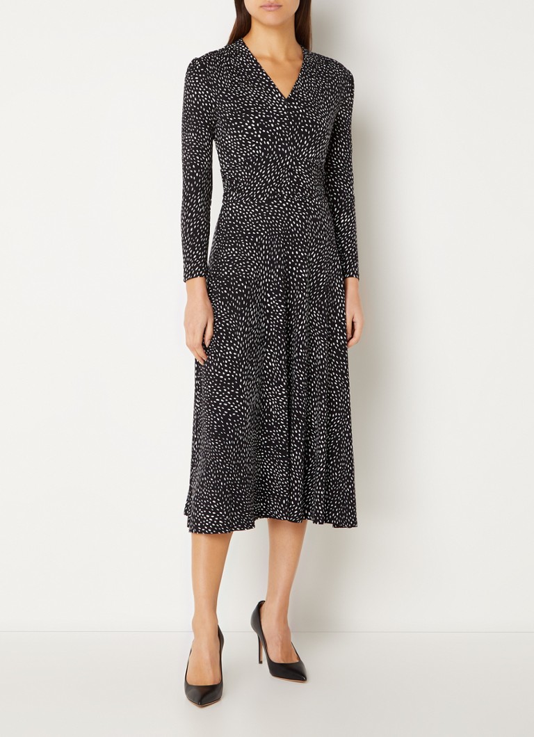 Vestido midi Hobbs Drew con cinturón de lazo