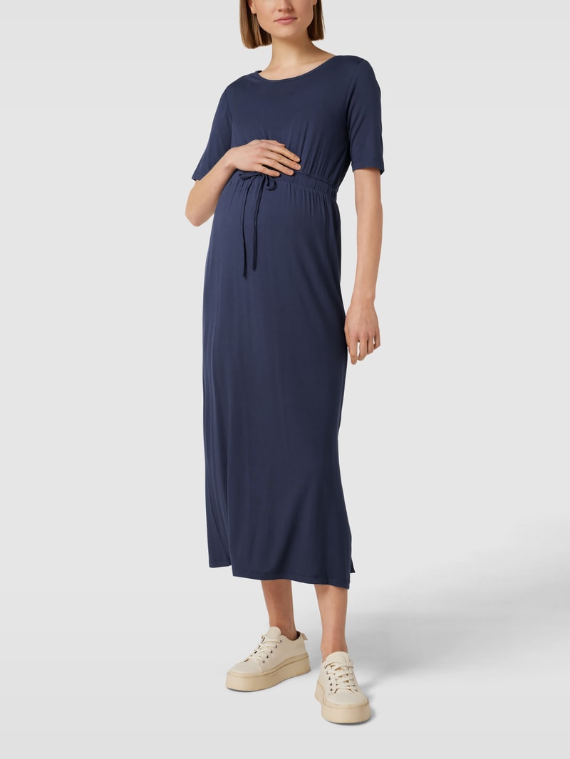 Umstands-Midikleid mit Rundhalsausschnitt Modell 'ALISON' in marineblau