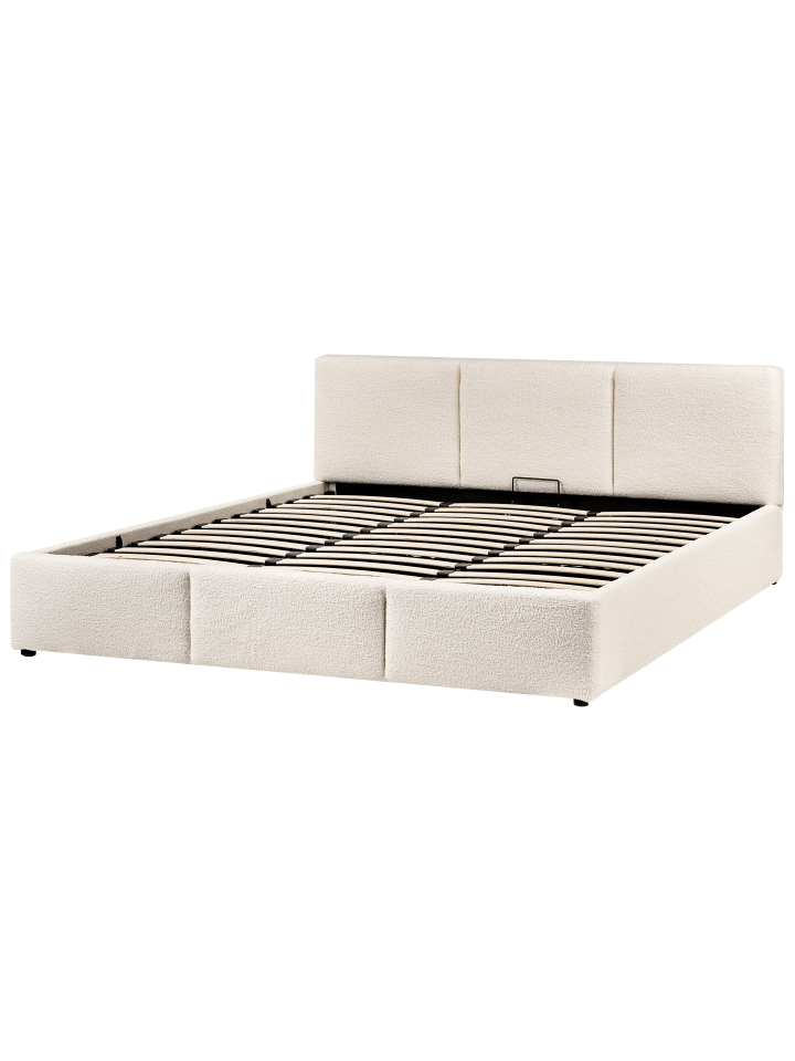 Beliani Doppelbett BOUSSE in Weiß - (W) 191 x (H) 79 x (L) 219 cm günstig kaufen onesize