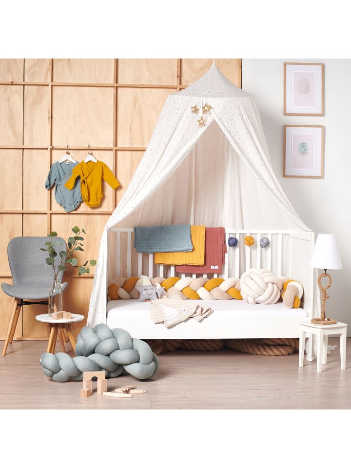 nordic coast company  Baby Gym Spielzeug Knoten Blau | Grau | Curry - 3er Set günstig kaufen onesize