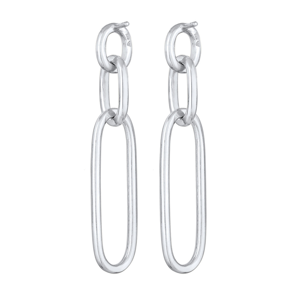 Elli Elli Boucles d'Oreilles Femmes Pendentif d'oreilles Maillons Aspect des Chaîne Ba Boucles d'oreilles