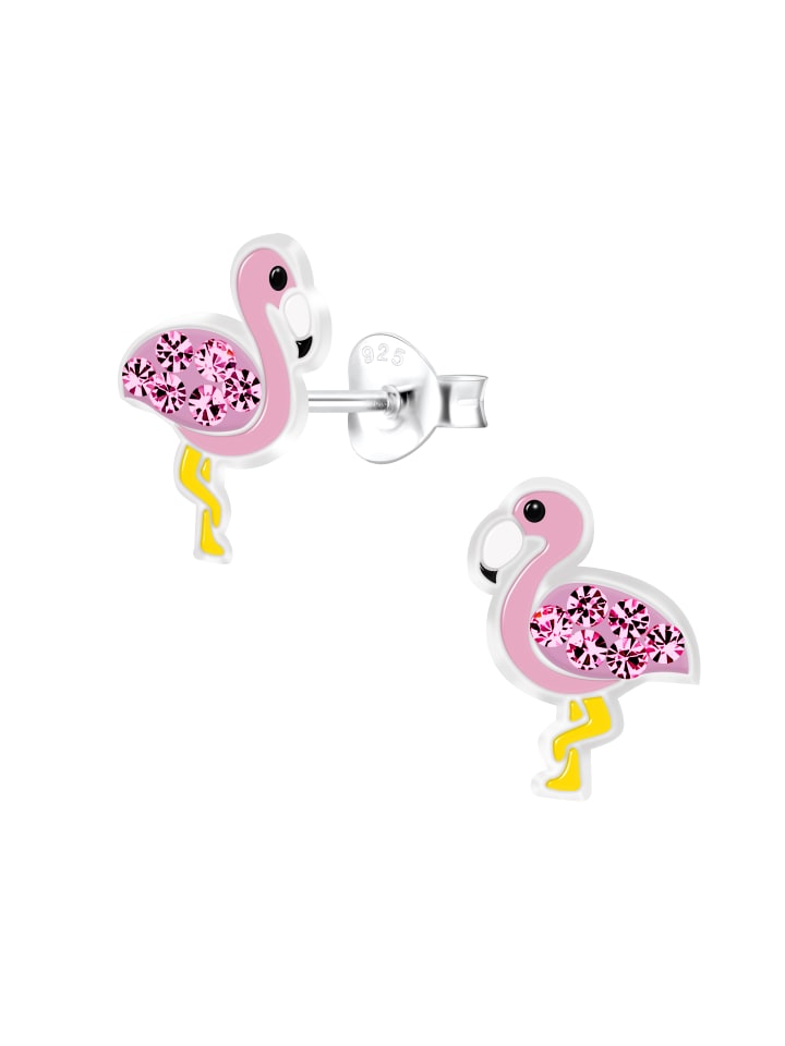 Alexander York Ohrringe, Ohrstecker FLAMINGO Zirkonia pink in 925 Sterling Silber, 2-tlg. günstig kaufen onesize