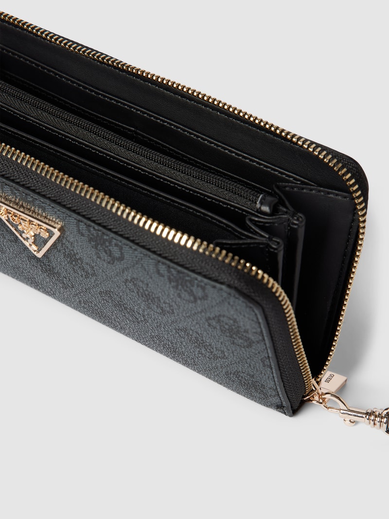 Portemonnaie mit Label-Details Modell 'LAUREL' in graphit