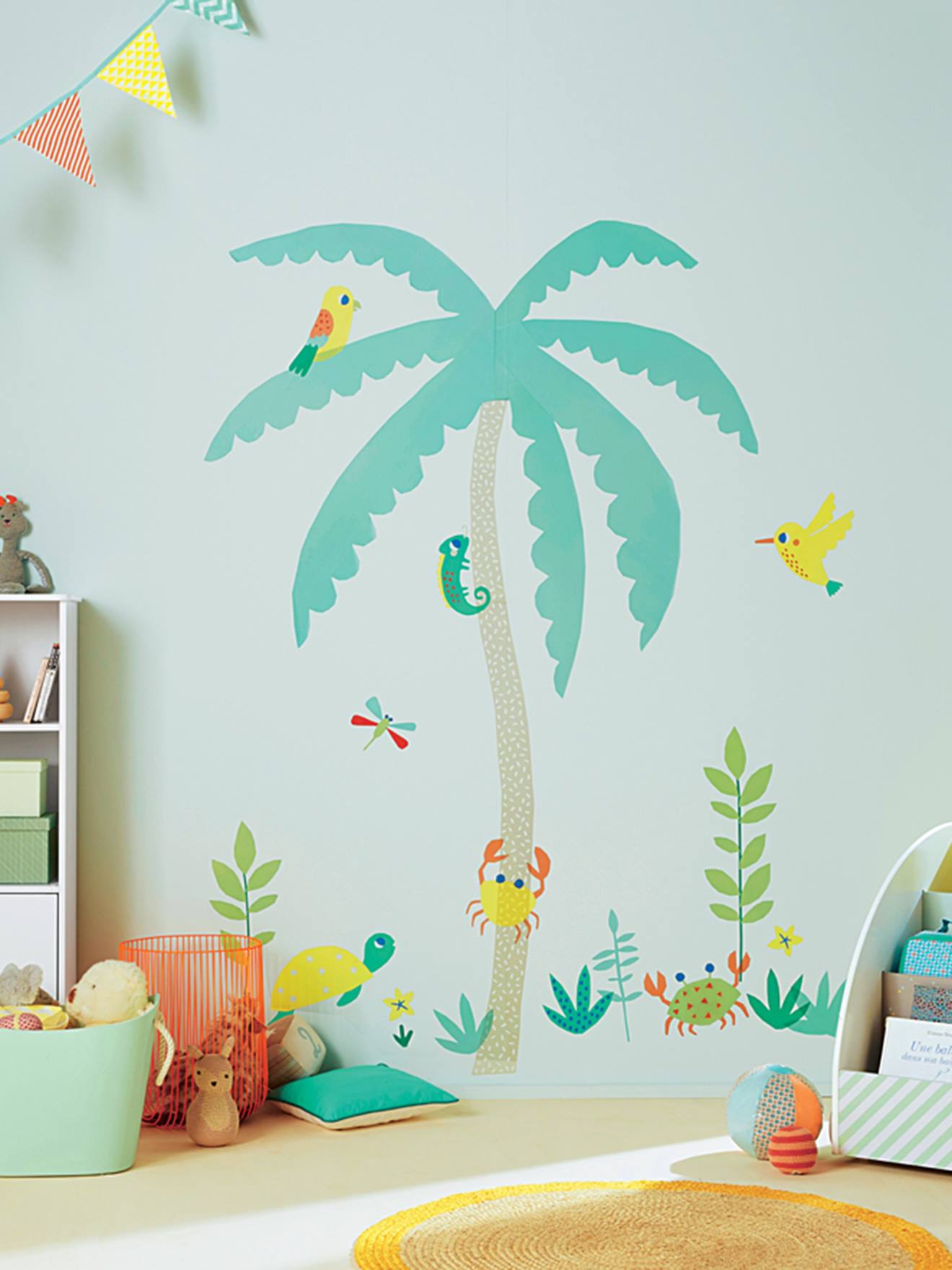 Sticker XL tropical multicolore