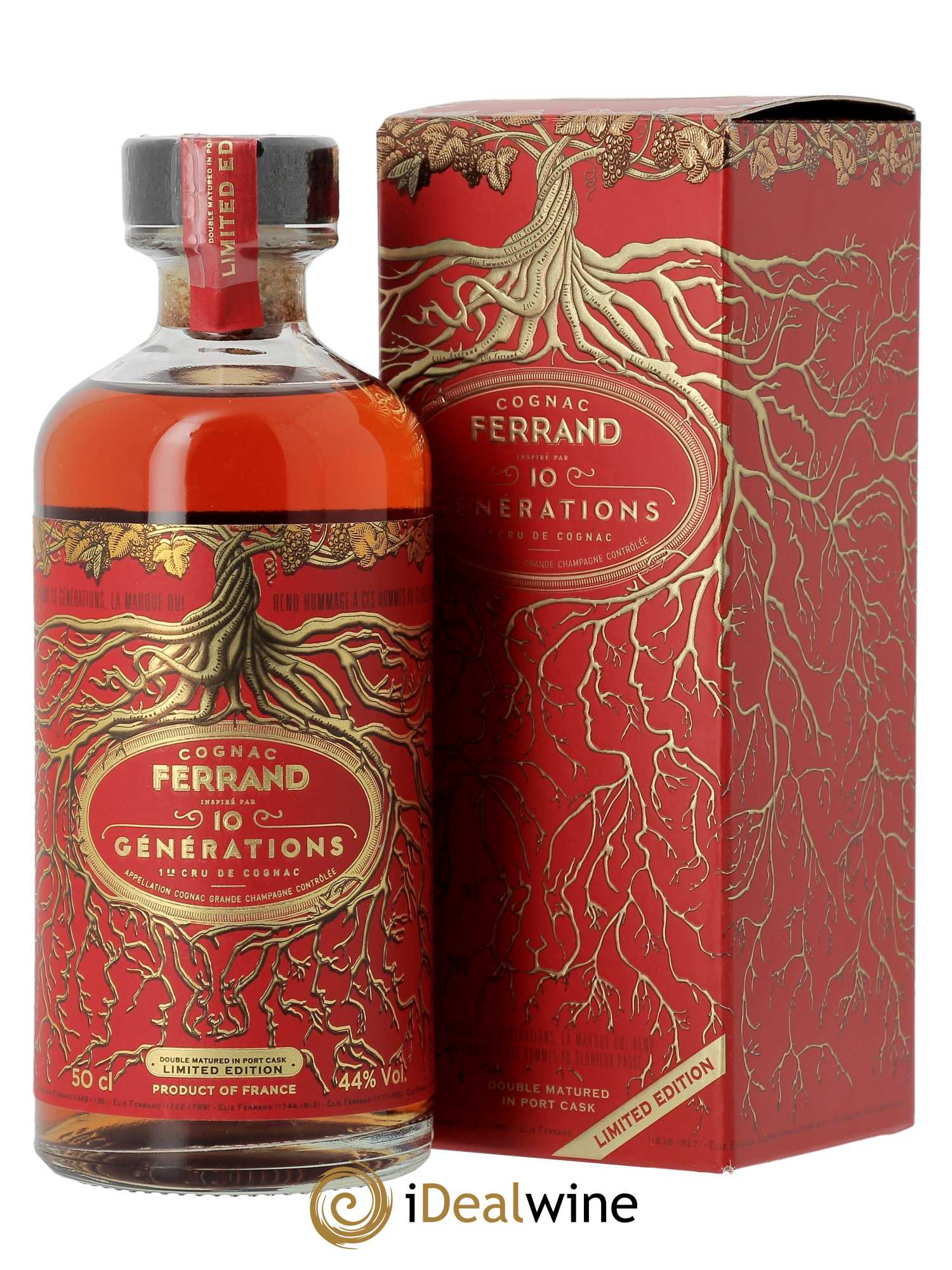 Cognac Ferrand 10 Générations Port Cask (50cl)  - Lot de 1 Bouteille