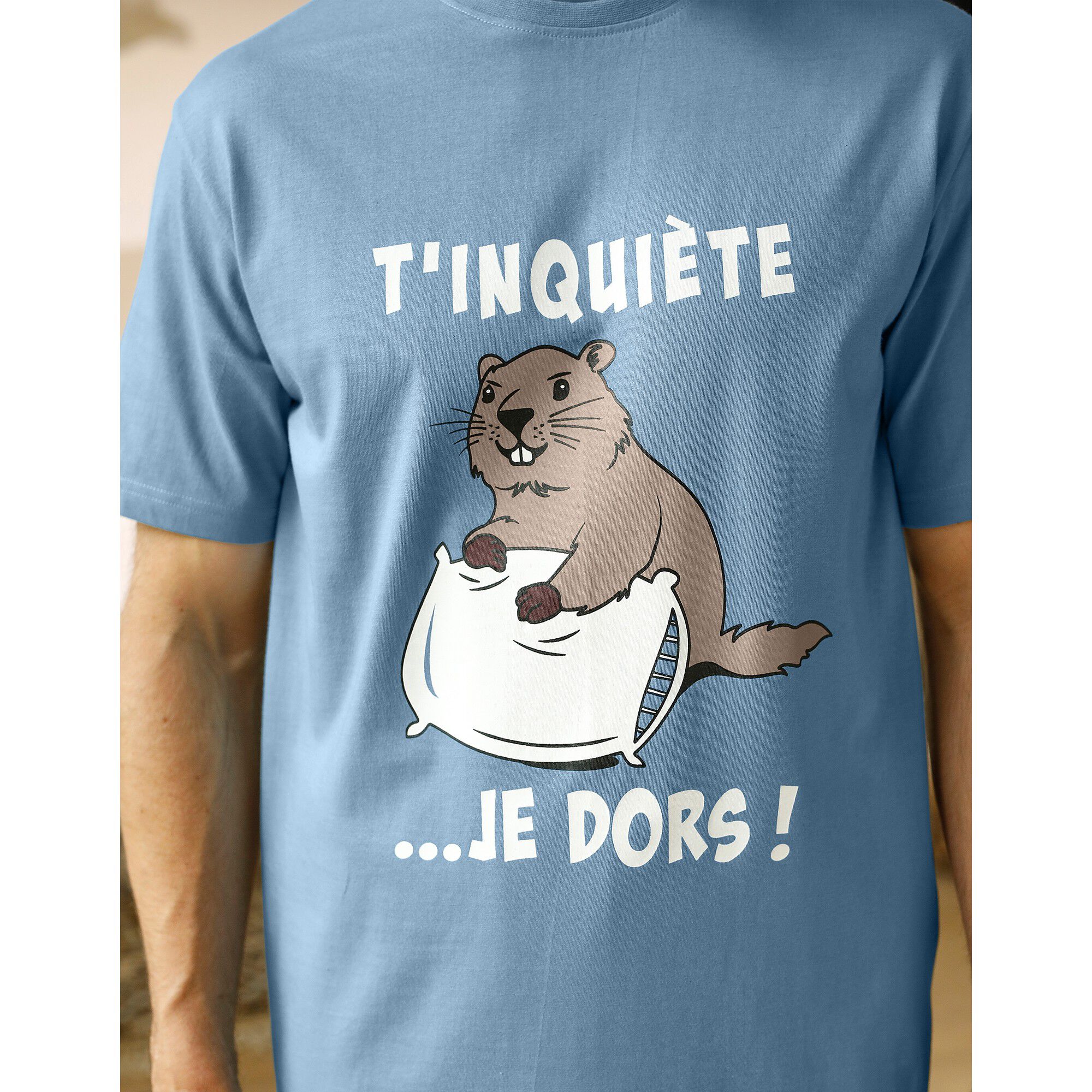 Pyjama short manches courtes marmotte